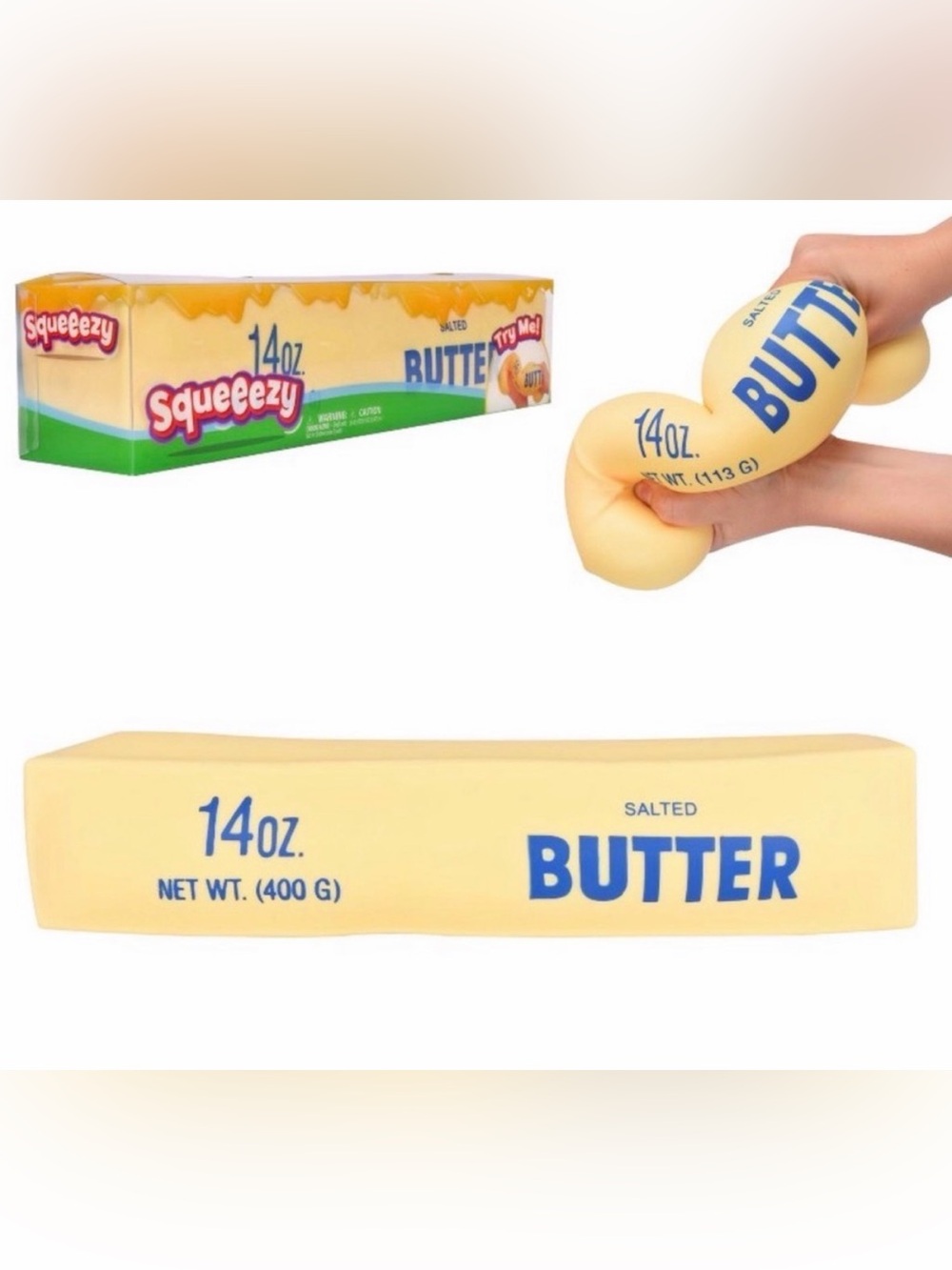 NWT Target Viral Sunny Days Squeezy Butter Shape Fidget Toy